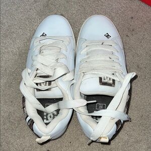 DC White and Black Casual Sneakers